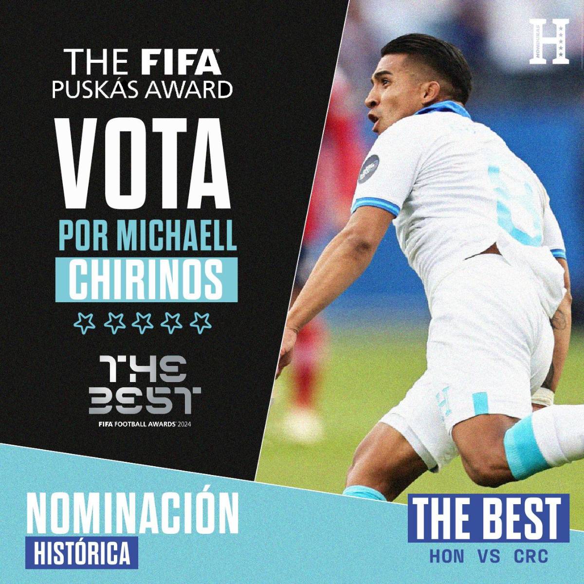 ¿Viajó a la gala y cuántos votos logró? Michaell Chirinos, el hondureño galardonado al premio Puskás de la FIFA