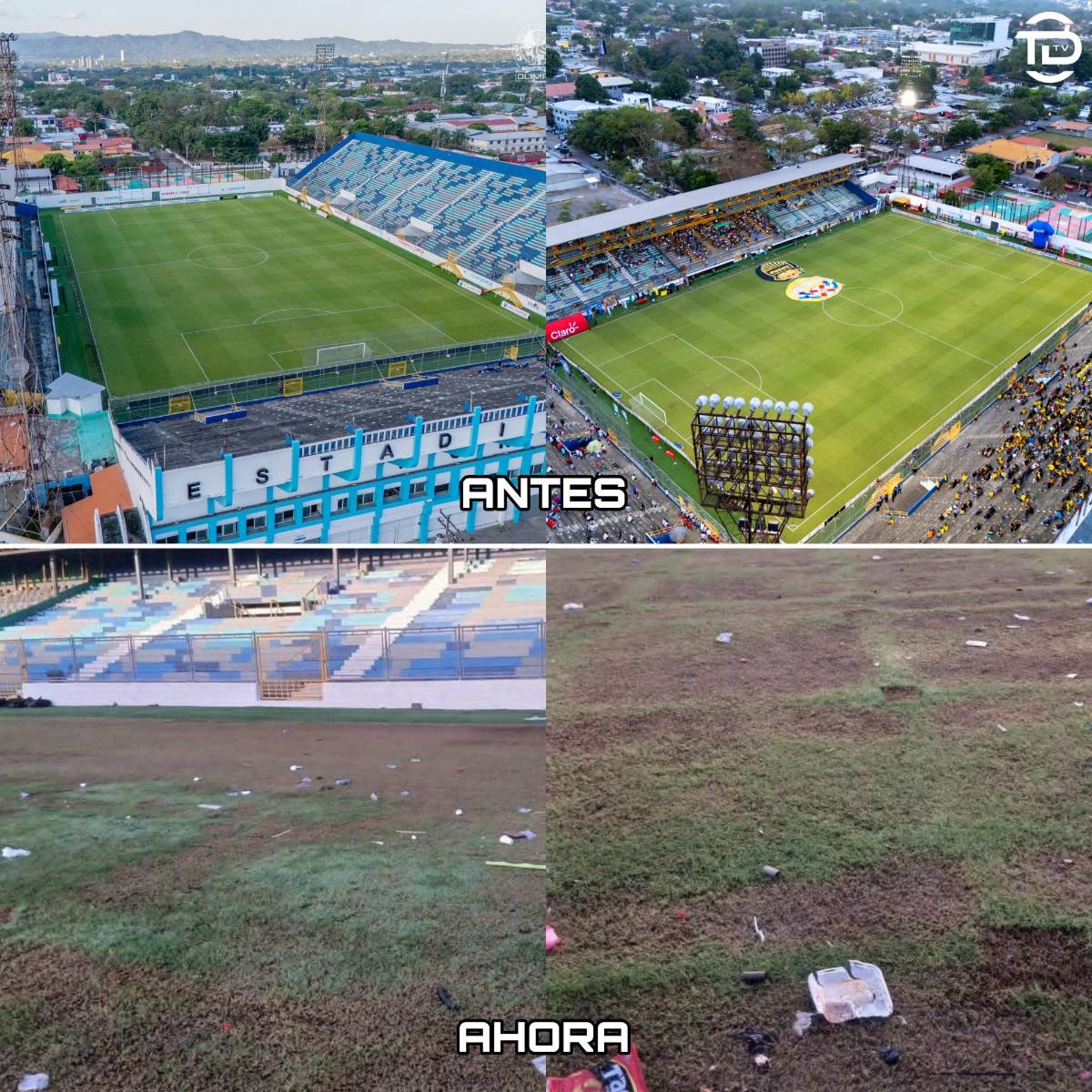 De costar 28.5 millones a esto: así está el estadio Morazán tras ser destruido por concierto