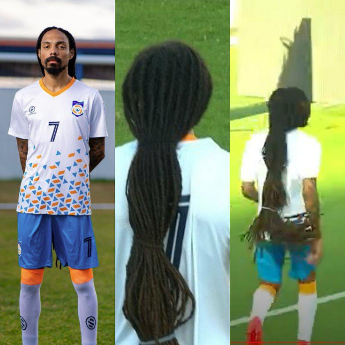¡Esto solo se ve en Concacaf! Aedan Scipio, el futbolista con el look más extraño del mundo: su pelo largo se volvió viral