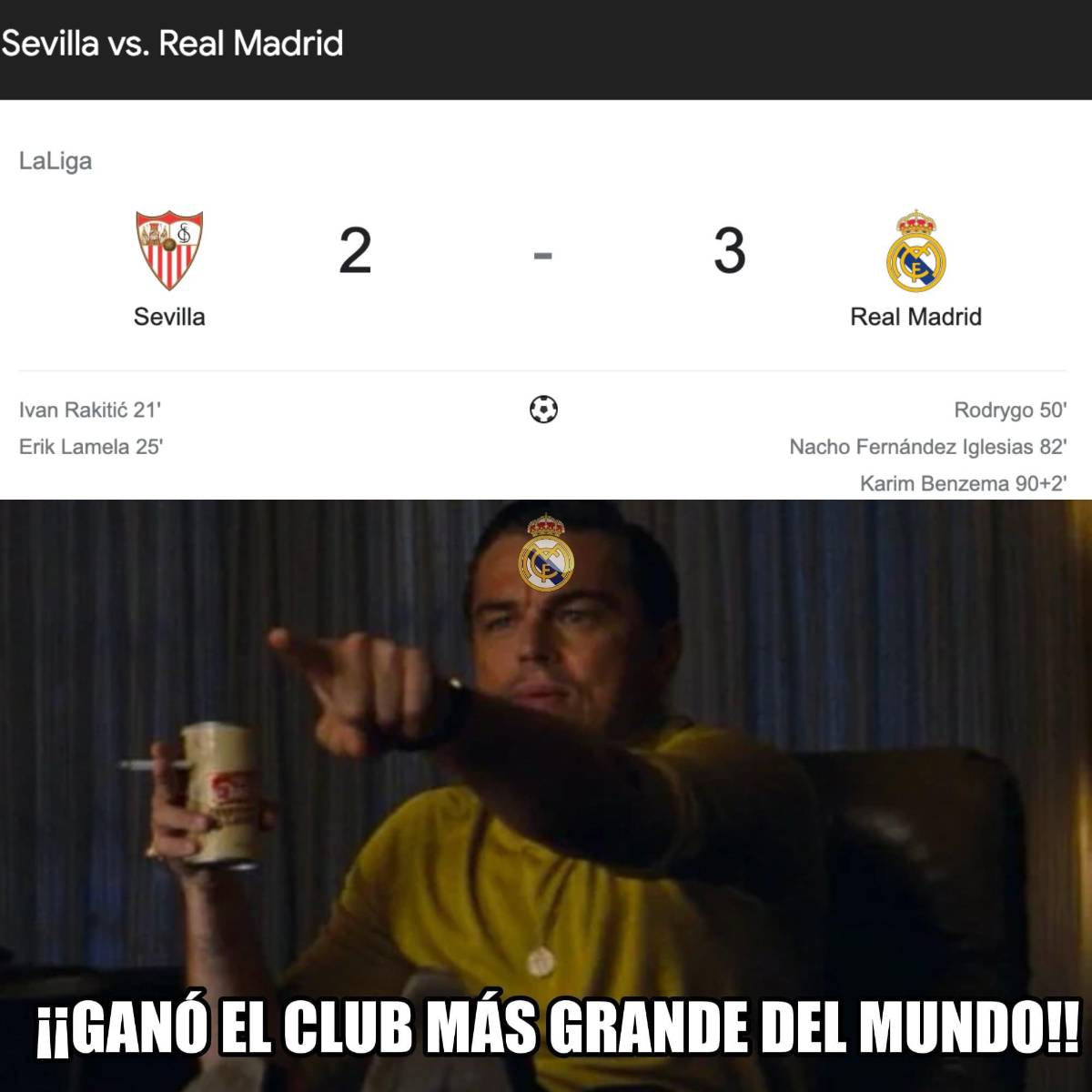 Barcelona, el árbitro y Benzema son protagonistas: Los jocosos memes que dejó la remontada del Real Madrid al Sevilla