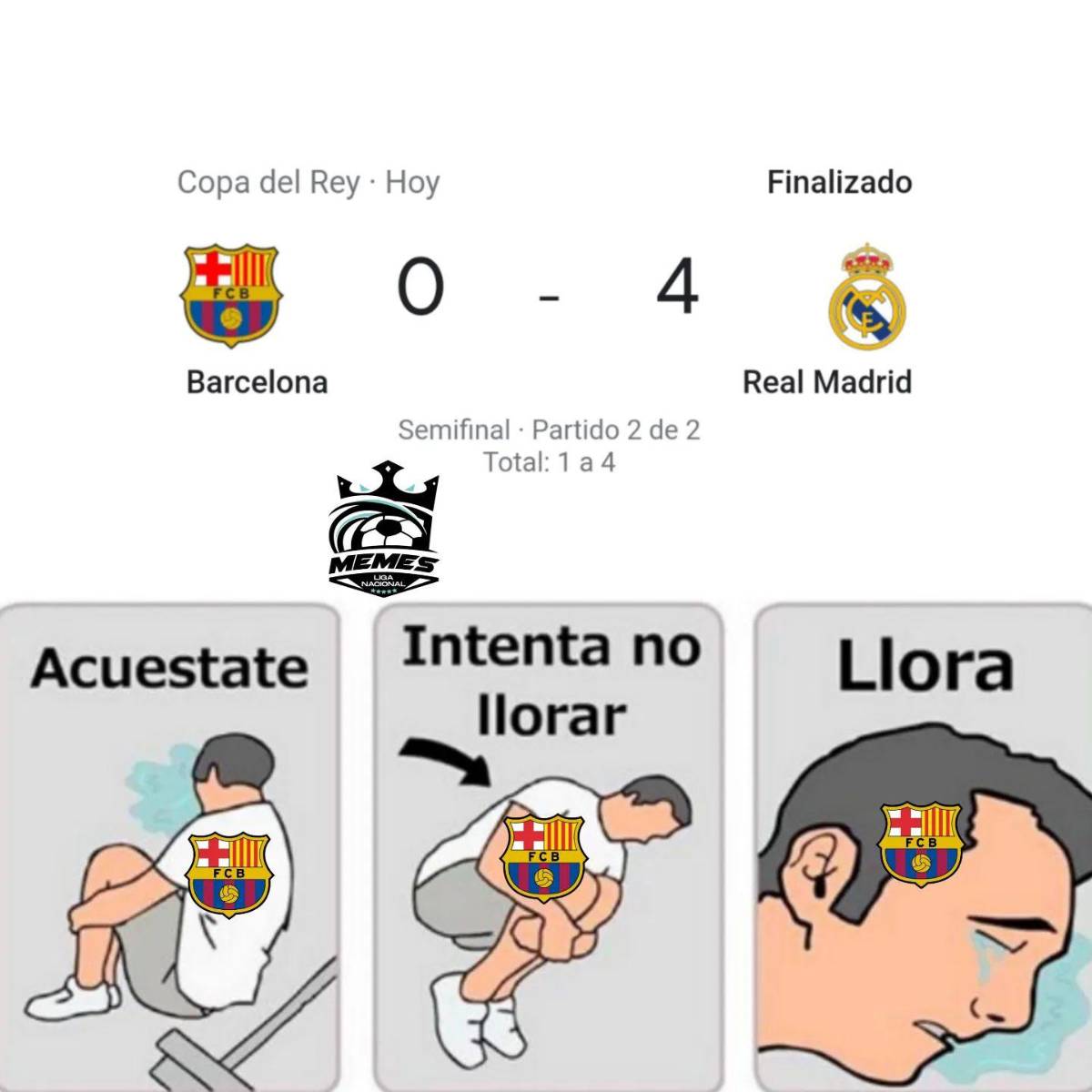 ¡Barcelona es humillado con terribles memes tras ser eliminado por el Real Madrid en la Copa del Rey!