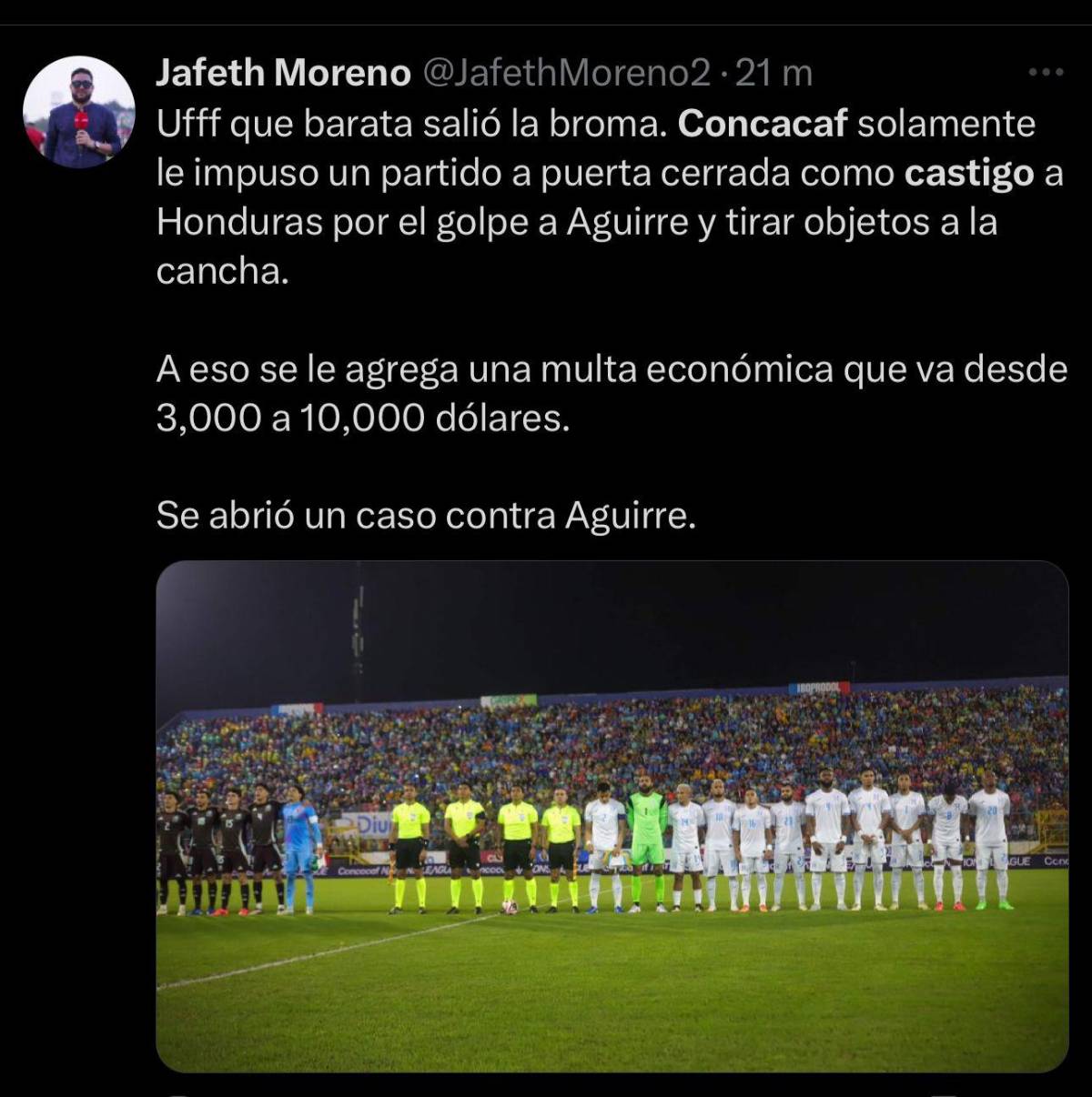 “Salió barato”: la reacción de la prensa hondureña y mexicana al castigo que recibió la ‘H’ tras lo acontecido con Javier Aguirre