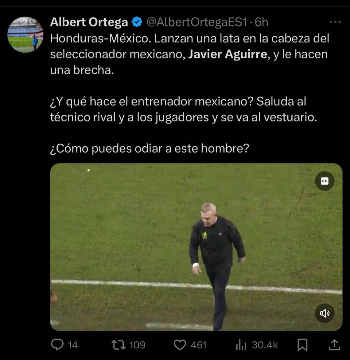 “Acto criminal” “vergonzoso” “aficionado idio**”: la fuerte reacción de la prensa a la agresión de Javier Aguirre