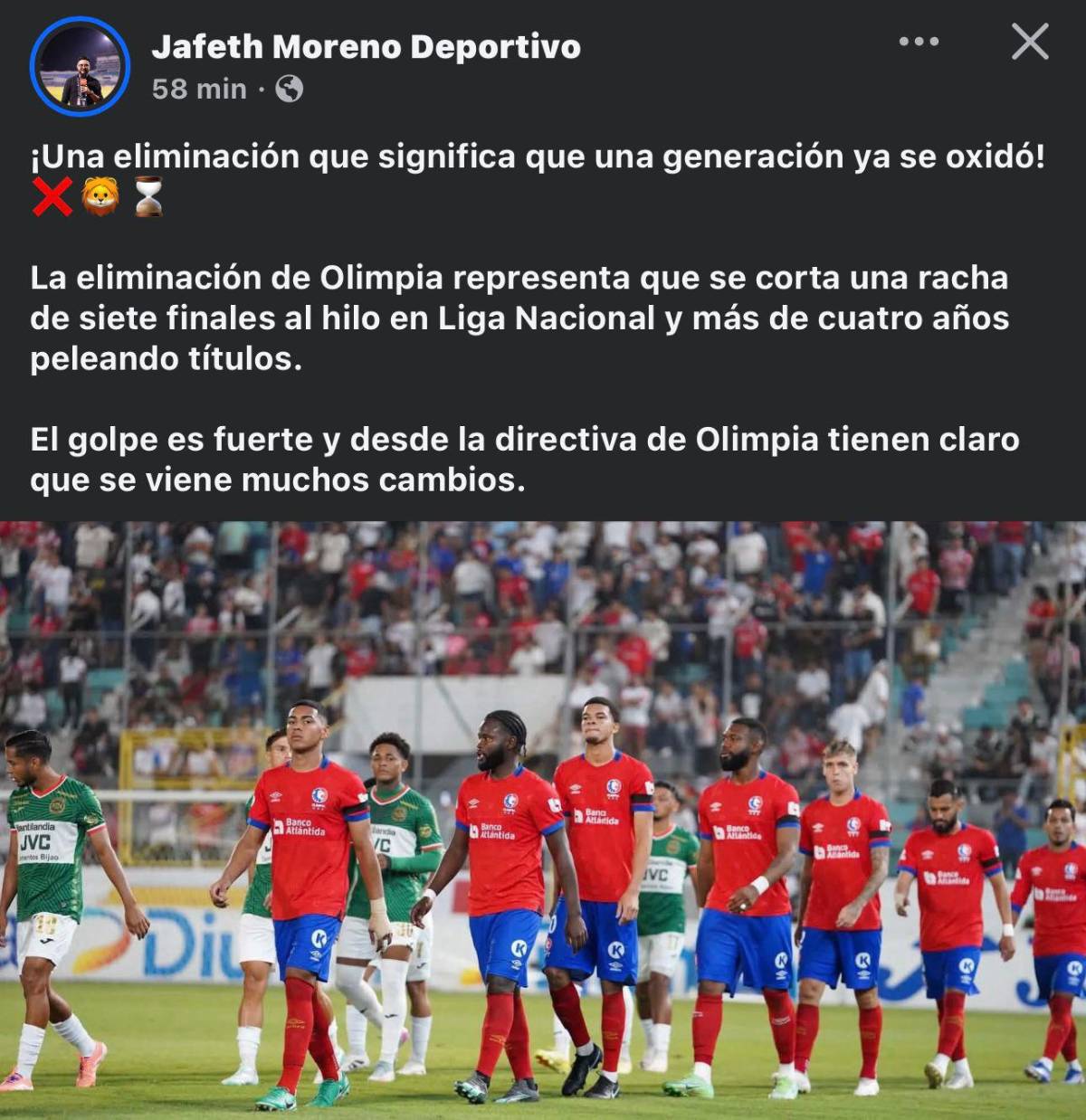Nada de polémica: prensa reacciona a la eliminación del Olimpia ante Marathón