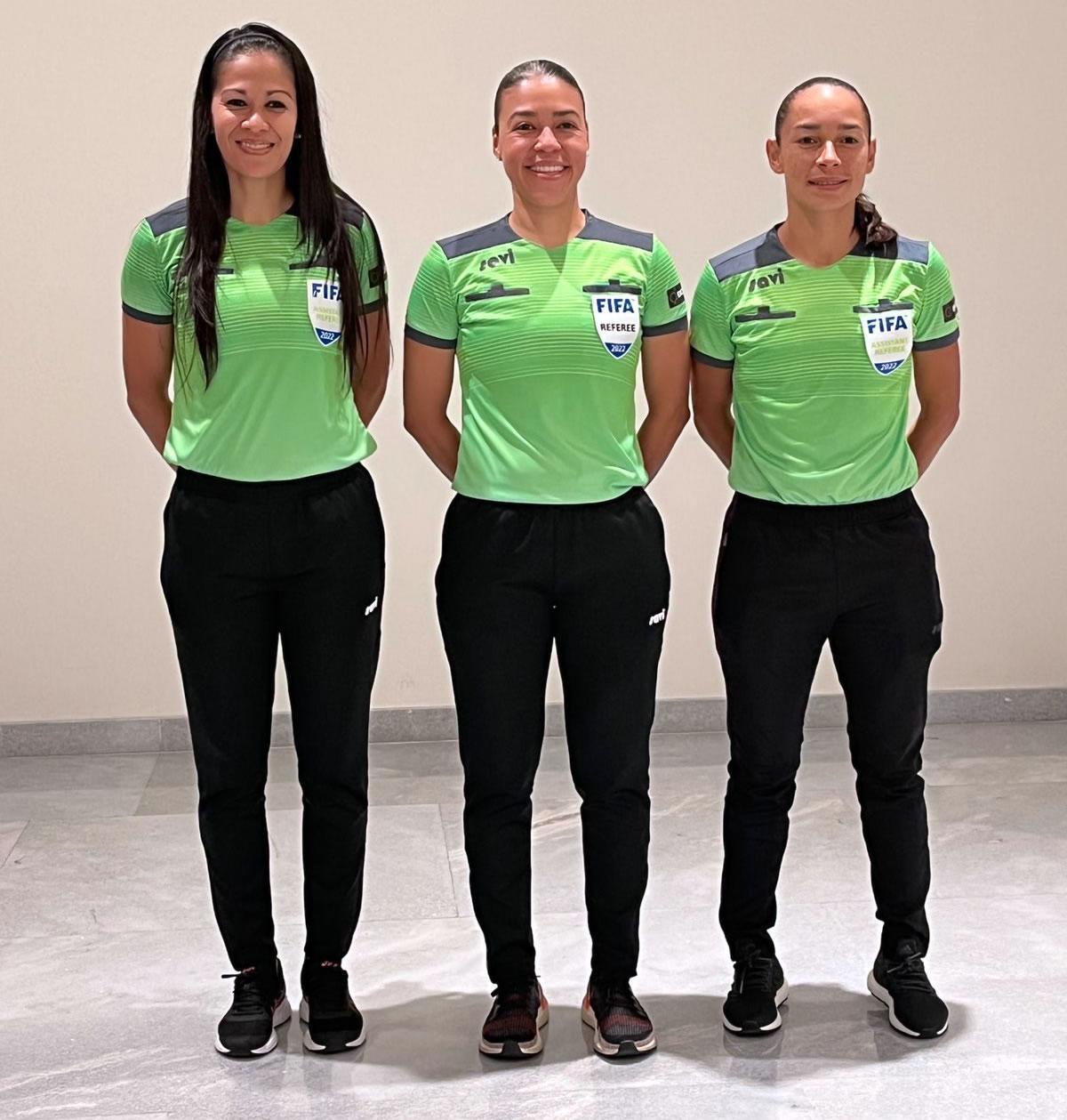 Shirley Perelló, Melissa Pastrana y Lourdes Noriega, las árbitras de la final de Copa Oro femenina 2024.