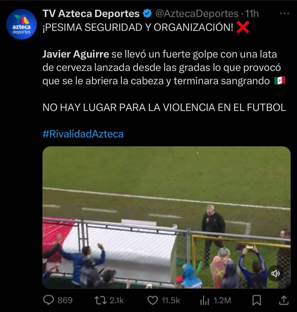“Acto criminal” “vergonzoso” “aficionado idio**”: la fuerte reacción de la prensa a la agresión de Javier Aguirre
