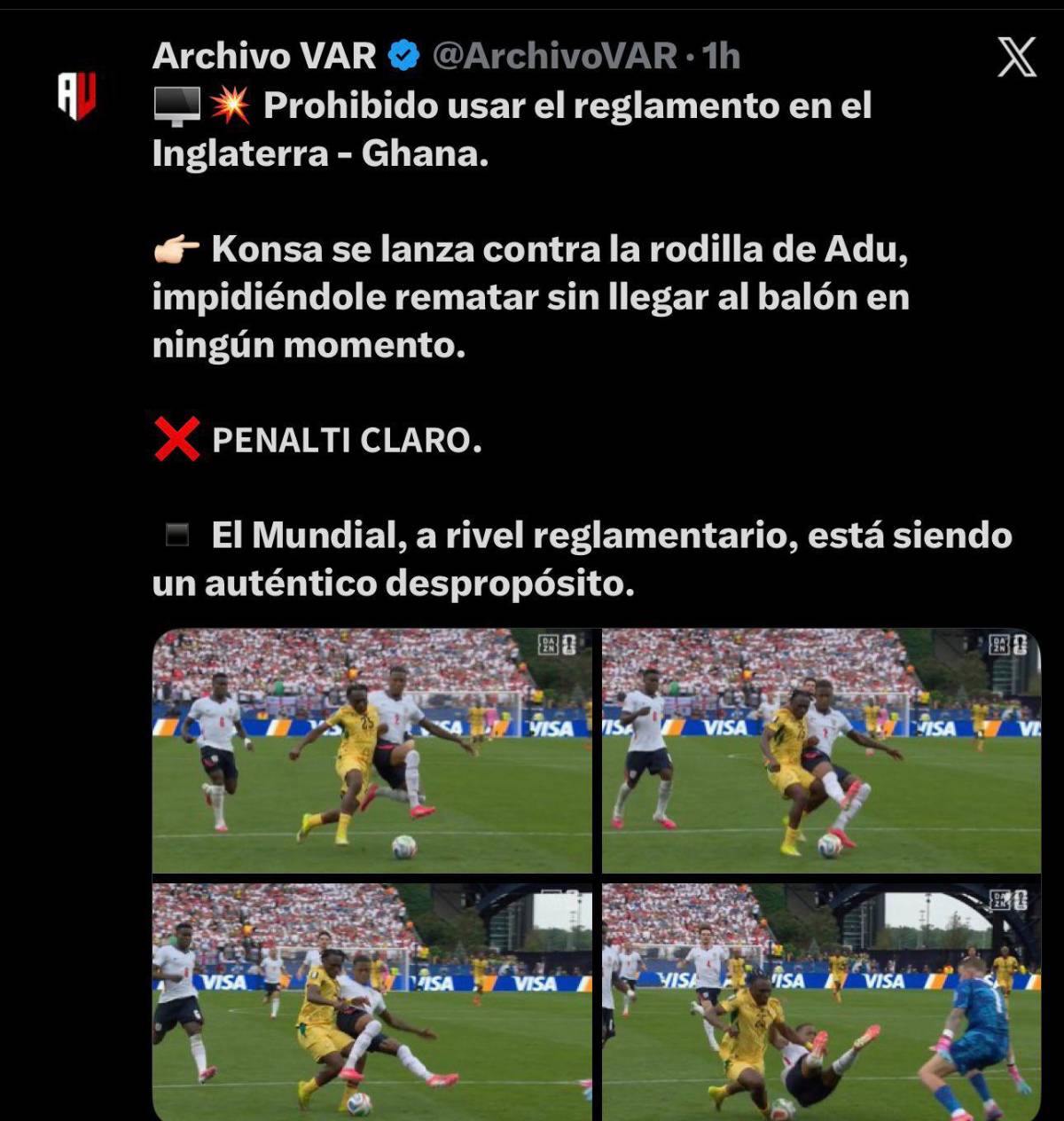 Prensa apunta contra Said por no pitar un penal a favor de Ghana: Pésimo arbitraje