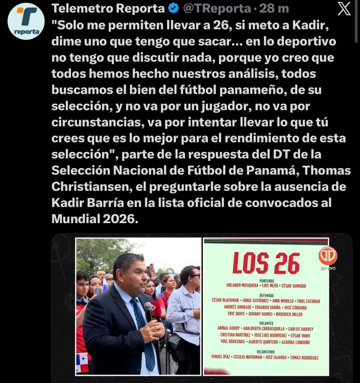 En Panamá explotan contra Christiansen tras lista del Mundial: No lo perdonamos