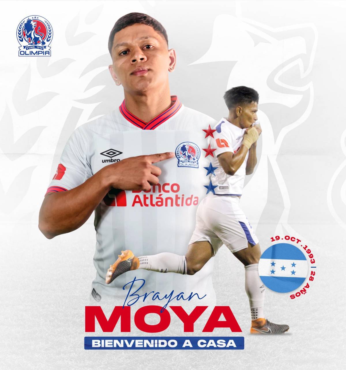 Olimpia anuncia fichaje de altos quilates, Motagua tiene nuevo extranjero y Marathón oficializa más refuerzos