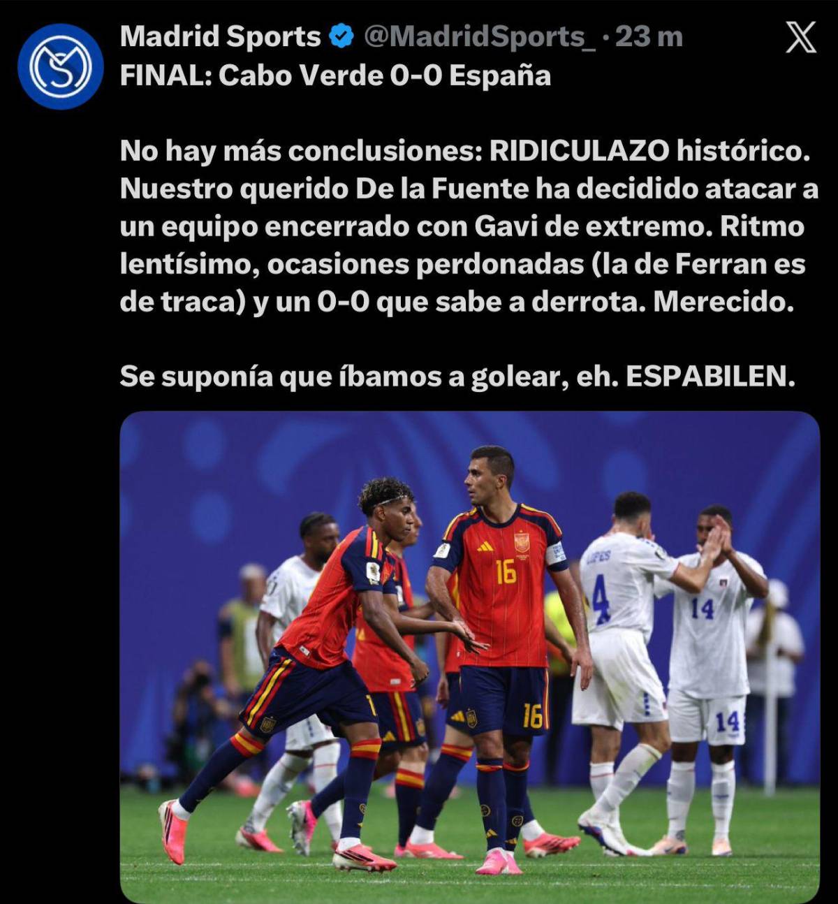 MisterChip y Roncero explotan tras el empate de España: Horrendo Ridículo