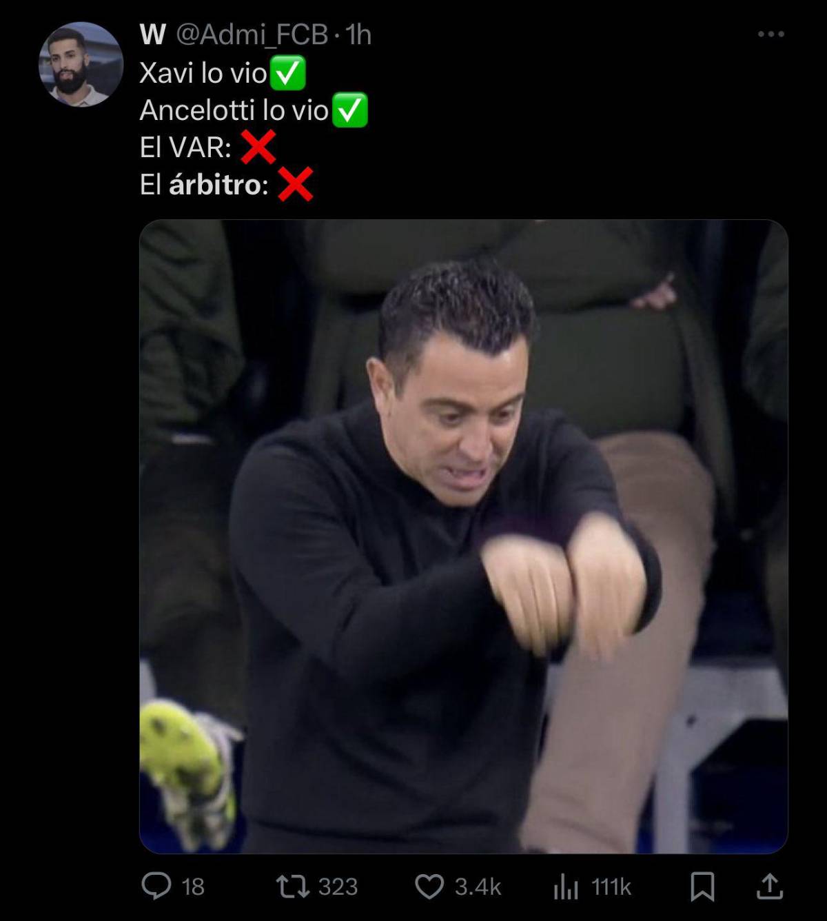 Xavi y el VAR son protagonistas: los jocosos memes que dejó el clásico de España entre Real Madrid y Barcelona