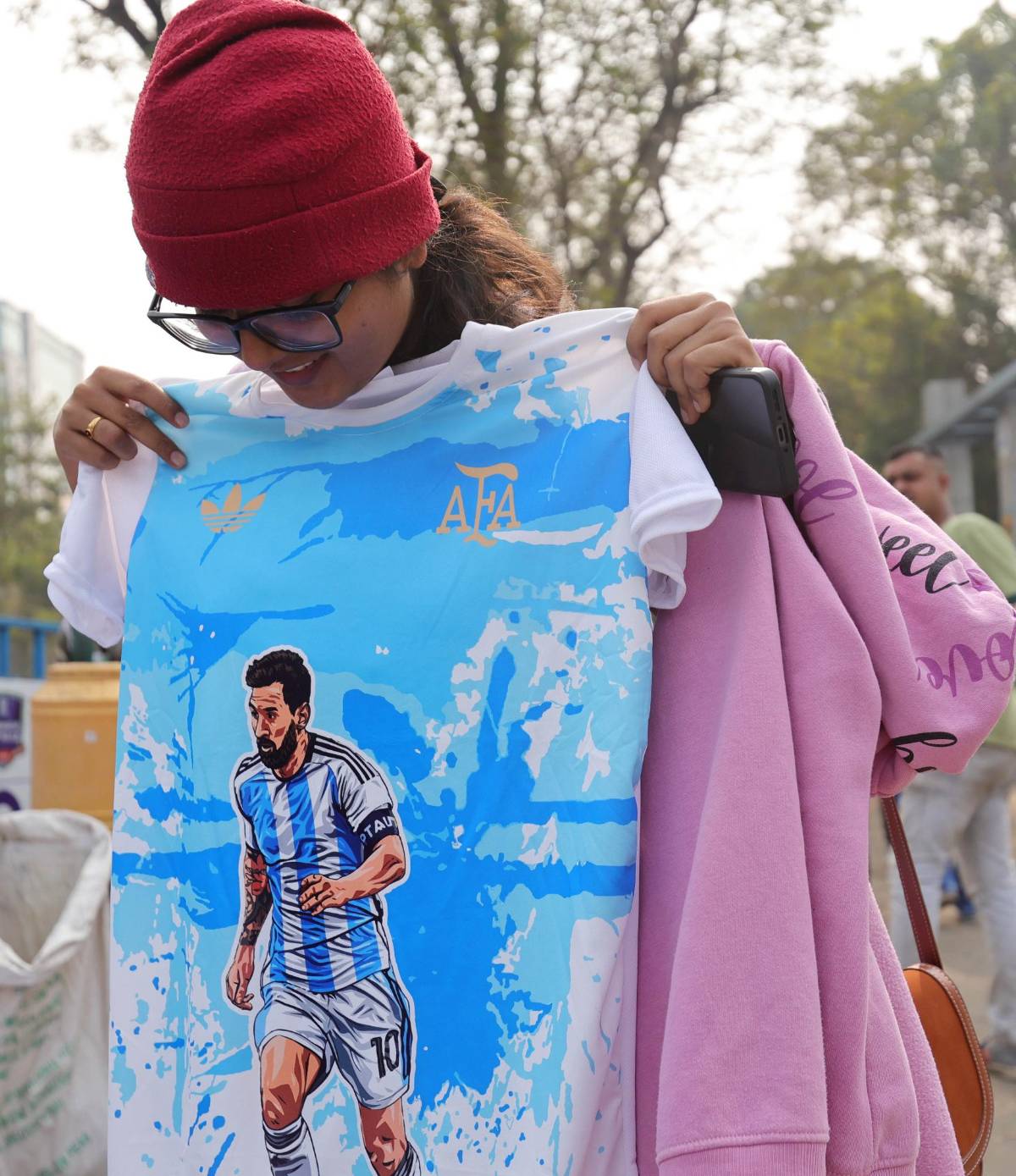 ¡Locura por Messi! Un regalo gigante para el campeón del mundo a su llegada a India