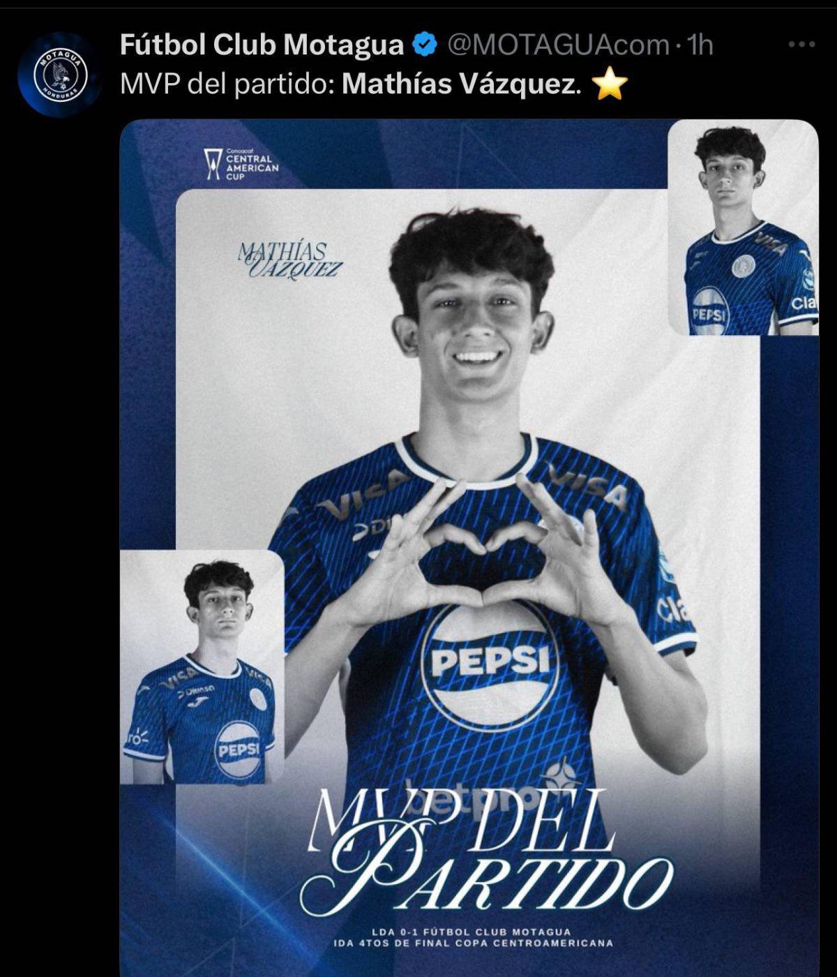 No jugaba porque era hijo del DT: la prensa se rinde ante Mathías Vázquez tras el triunfo de Motagua frenta Alajuelense