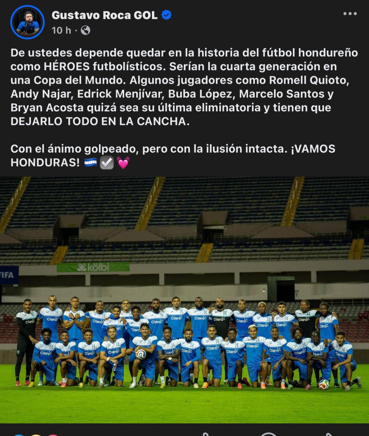 Periodista de Panamá se burla de Honduras y la prensa se ilusiona con la H: Con el ánimo golpeado, pero con la ilusión intacta”