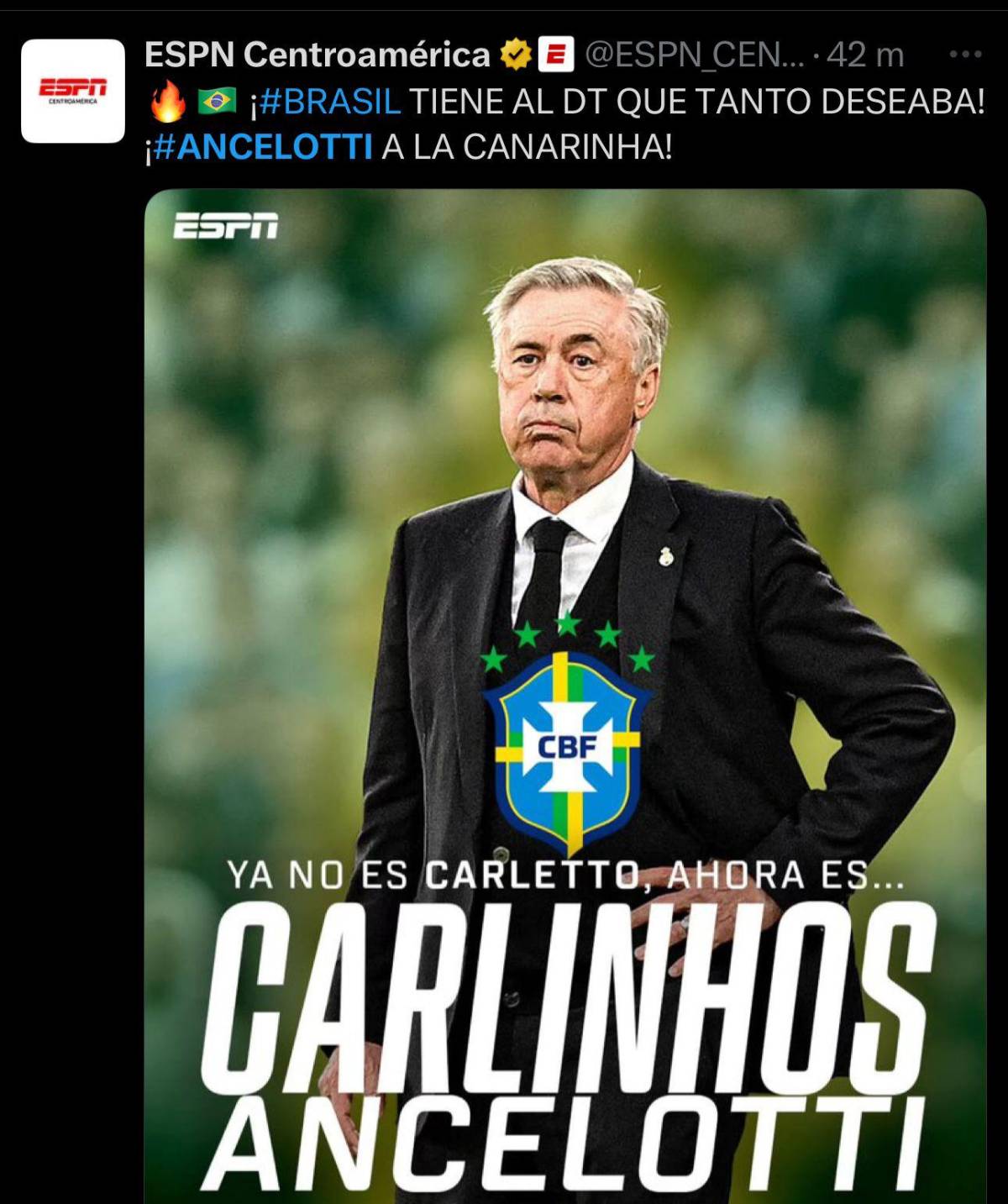 Tiemblan en Argentina, Nombramiento histórico: así reacciona la prensa tras el fichaje de Ancelotti a Brasil