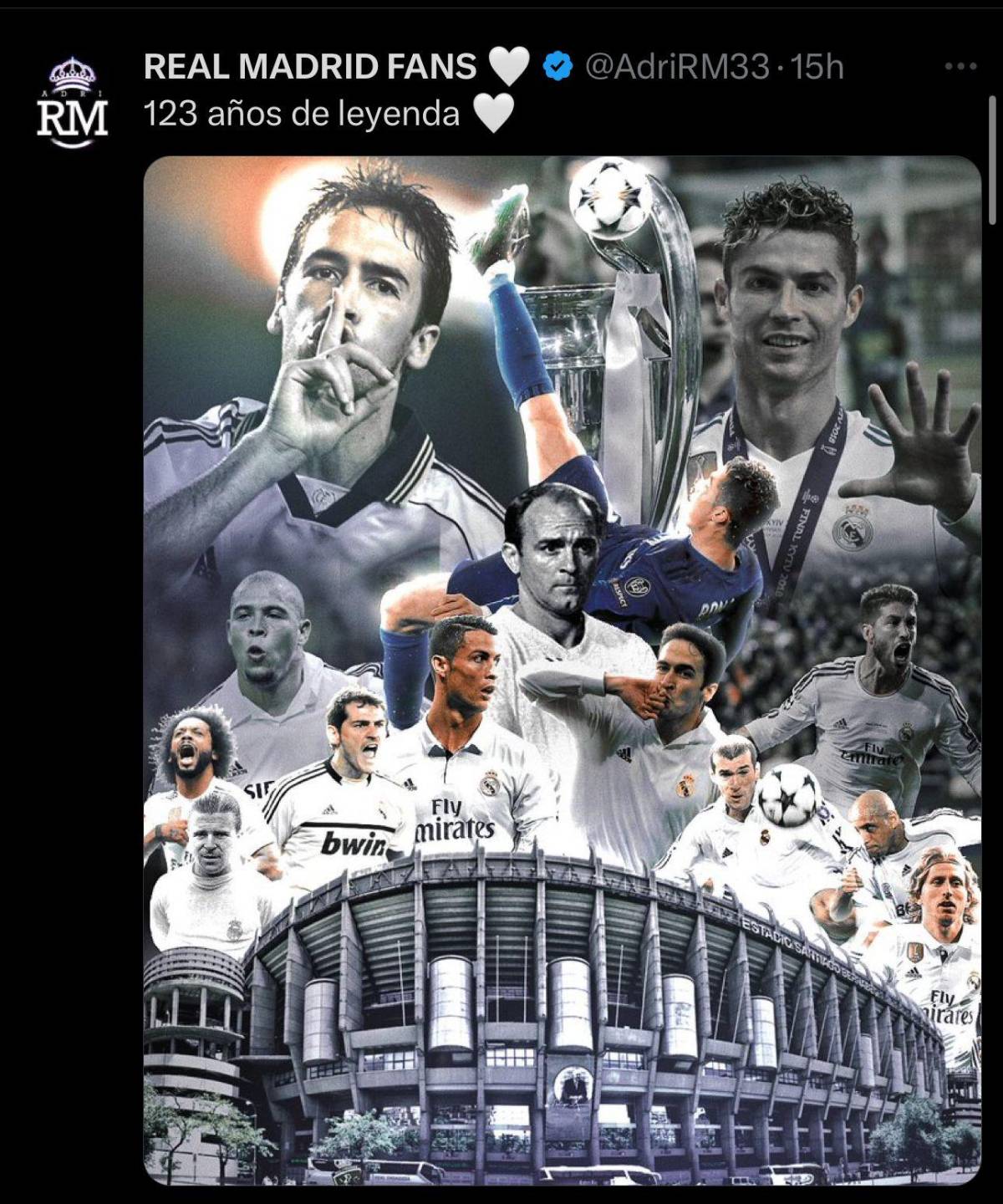 Mbappé ausente y Cristiano Ronaldo enamoró con su mensaje: las felicitaciones al Real Madrid por 123 aniversario