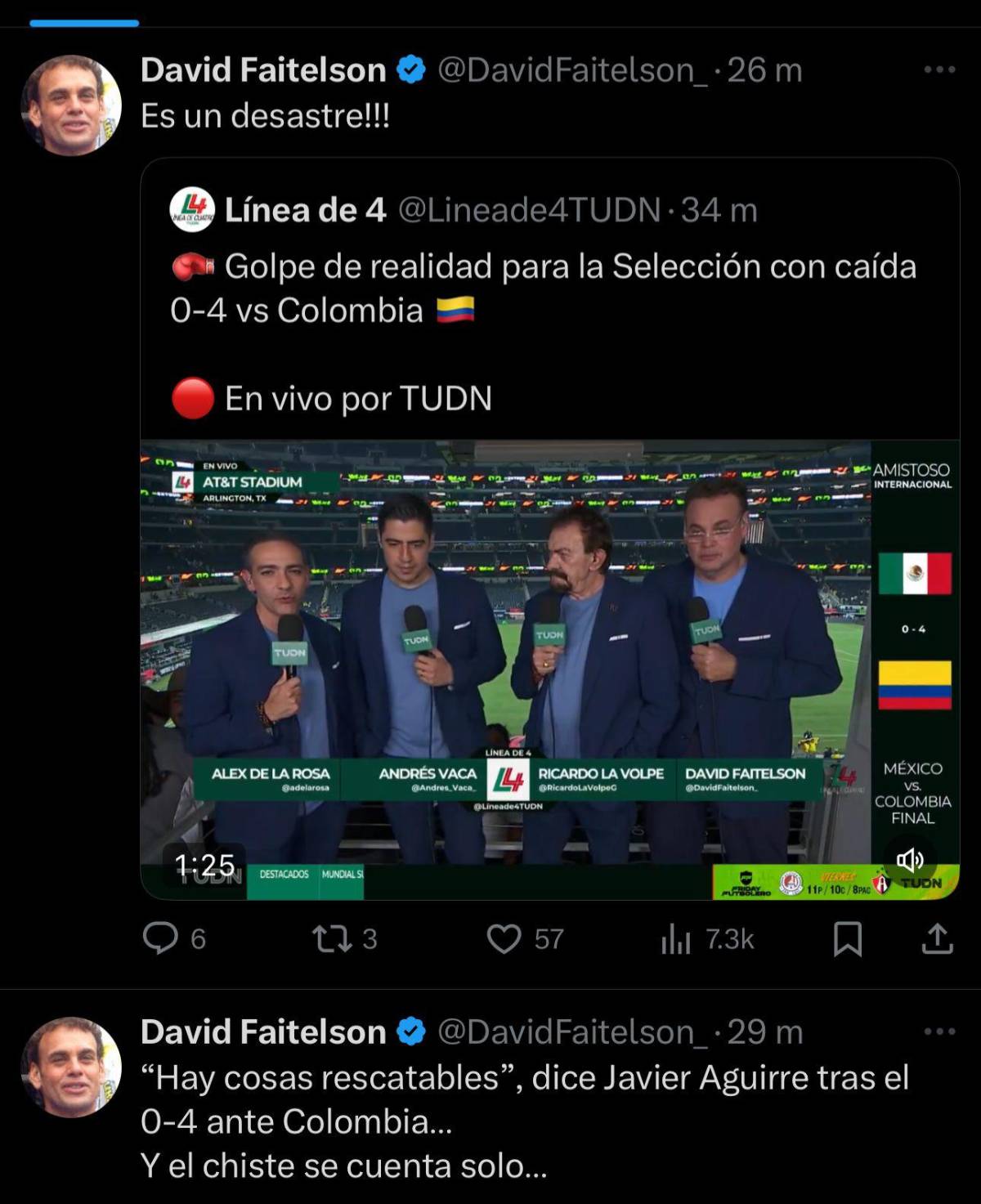 Es la peor en décadas Estamos jodid...: Faitelson estalla contra el Vasco tras la humillación de Colombia a México