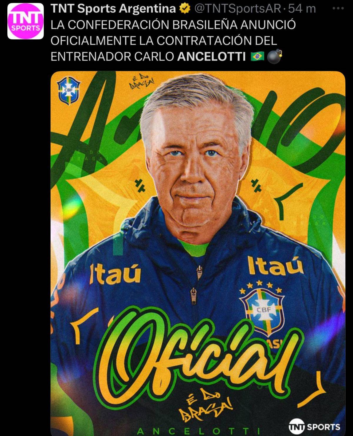 Tiemblan en Argentina, Nombramiento histórico: así reacciona la prensa tras el fichaje de Ancelotti a Brasil