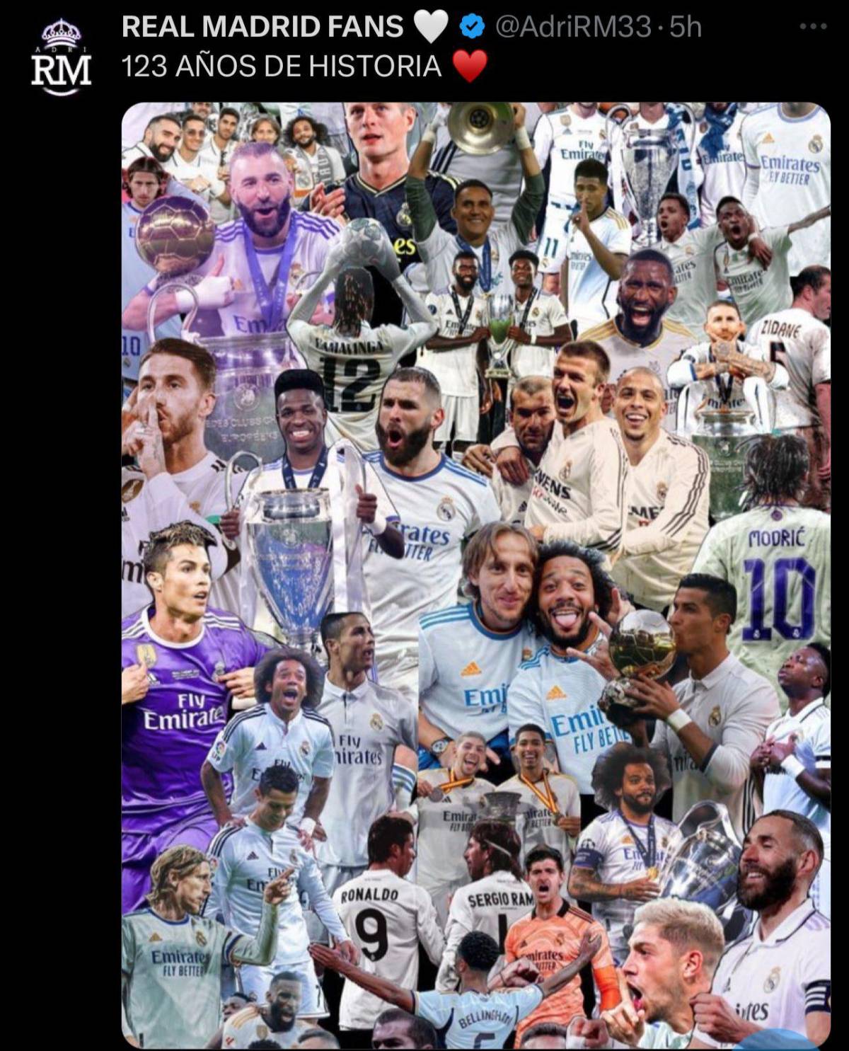 Mbappé ausente y Cristiano Ronaldo enamoró con su mensaje: las felicitaciones al Real Madrid por 123 aniversario