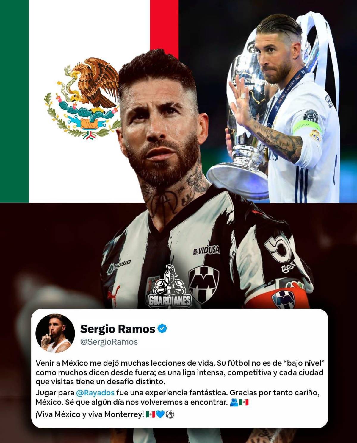 Toluca se burla e insulta a Sergio Ramos tras eliminar a Monterrey y el español le responde: Pinche muerto