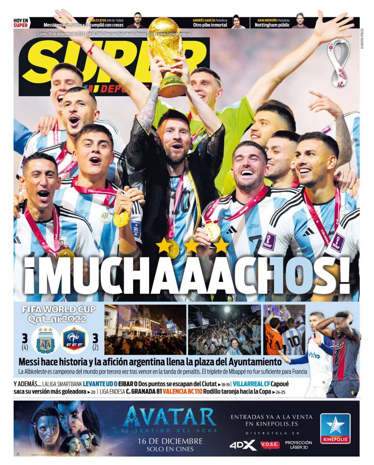 ¡No lo bajan de “Dios”! Portadas mundiales inmortalizan a Messi como “el mejor de todos los tiempos” tras conquistar Qatar