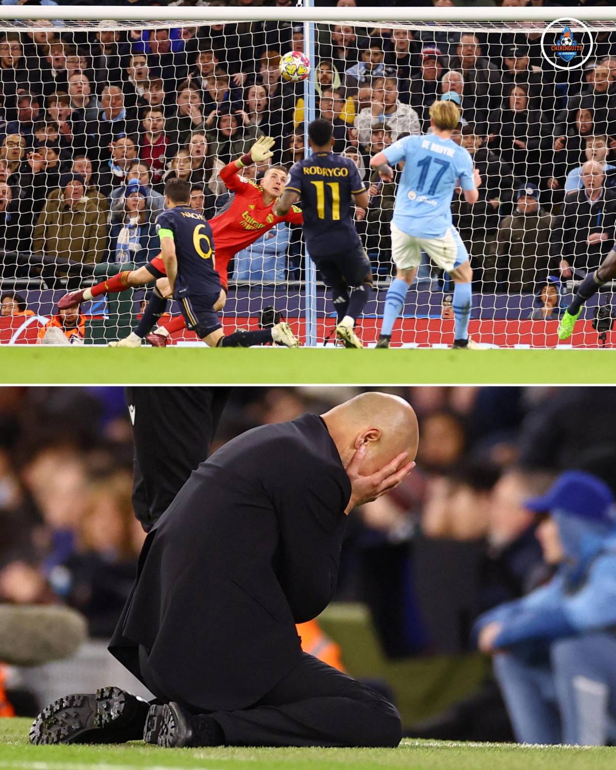 Pep Guardiola hundido tras festejo de Real Madrid; enorme gesto de Belligham con Modric y el beso de Haaland