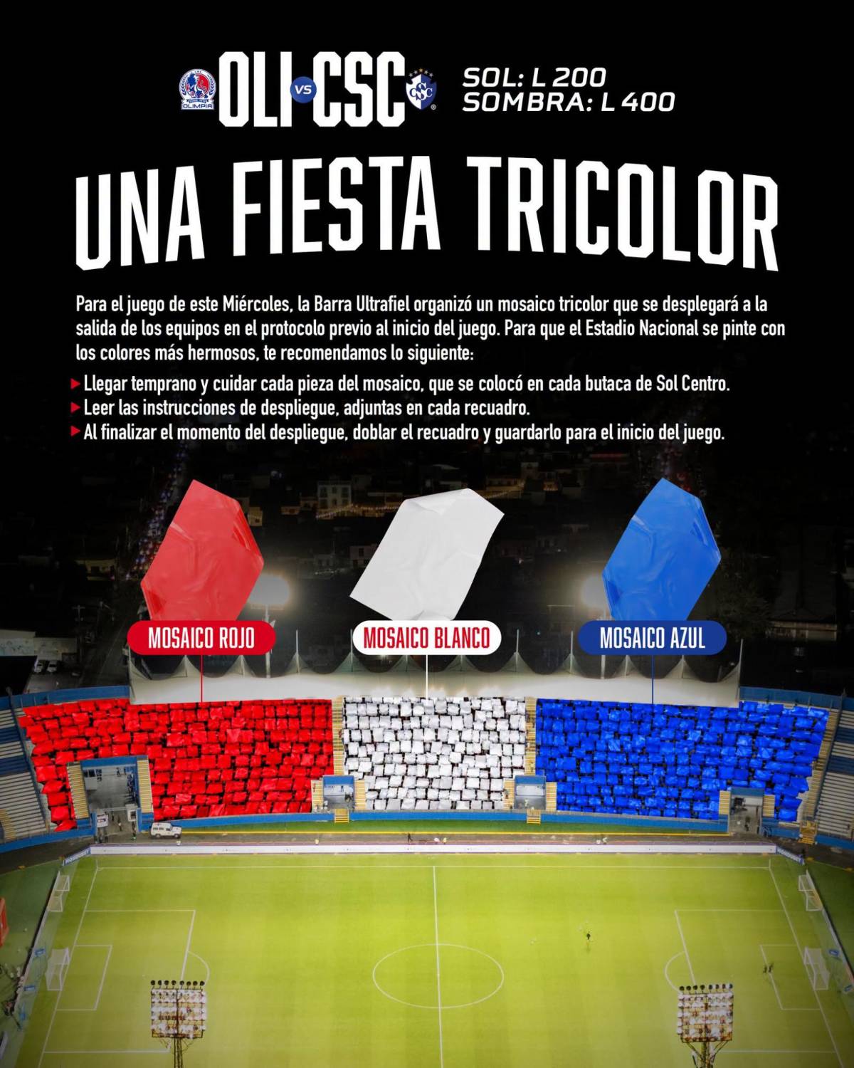 Regalo de la Ultra Fiel a los aficionados y largas filas: así se vive el Olimpia-Cartaginés