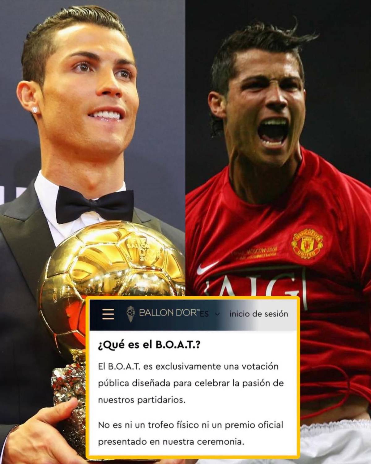 Balón de Oro 2026: France Football confirma decisión con el BOAT donde CR7 humilla a Messi