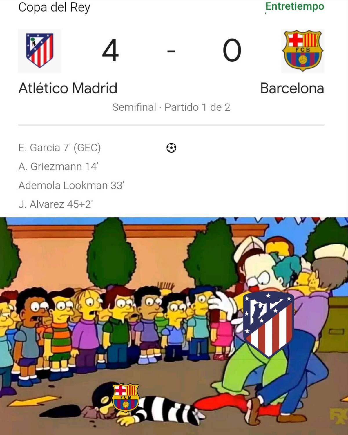 Los crueles memes que humillan de la peor forma al Barcelona por ser goleador por el Atlético en la Copa del Rey
