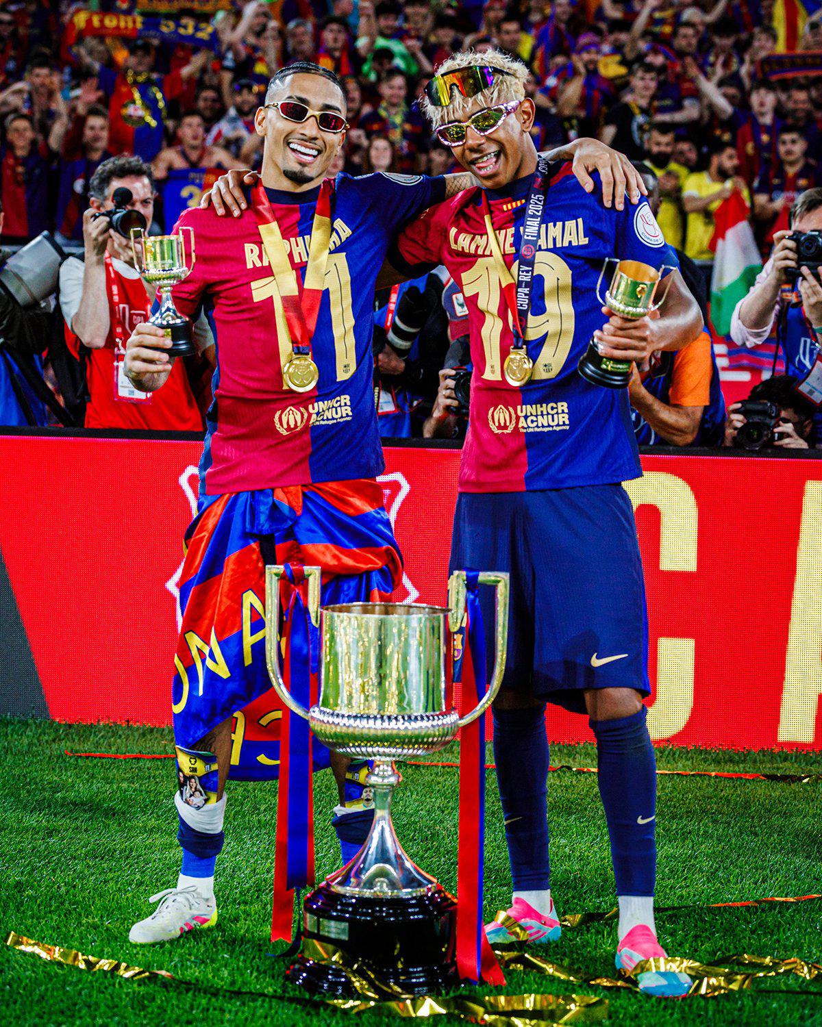 Barcelona festeja y Rudiger se enloquece, la imagen de Mbappé y Yamal y la locura en las calles de Cataluña; tres expulsados