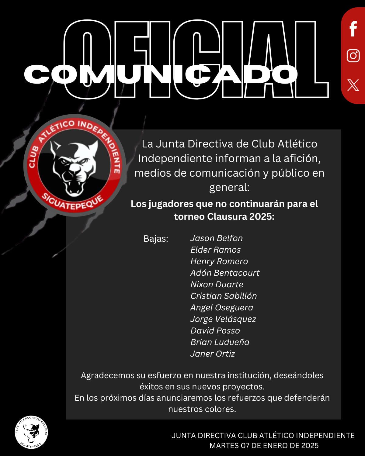 Fichajes en Liga de Ascenso de Honduras: mundialista ya fue presentado, Georgie Welcome se resiste al retiro y club dio de baja a 11 jugadores