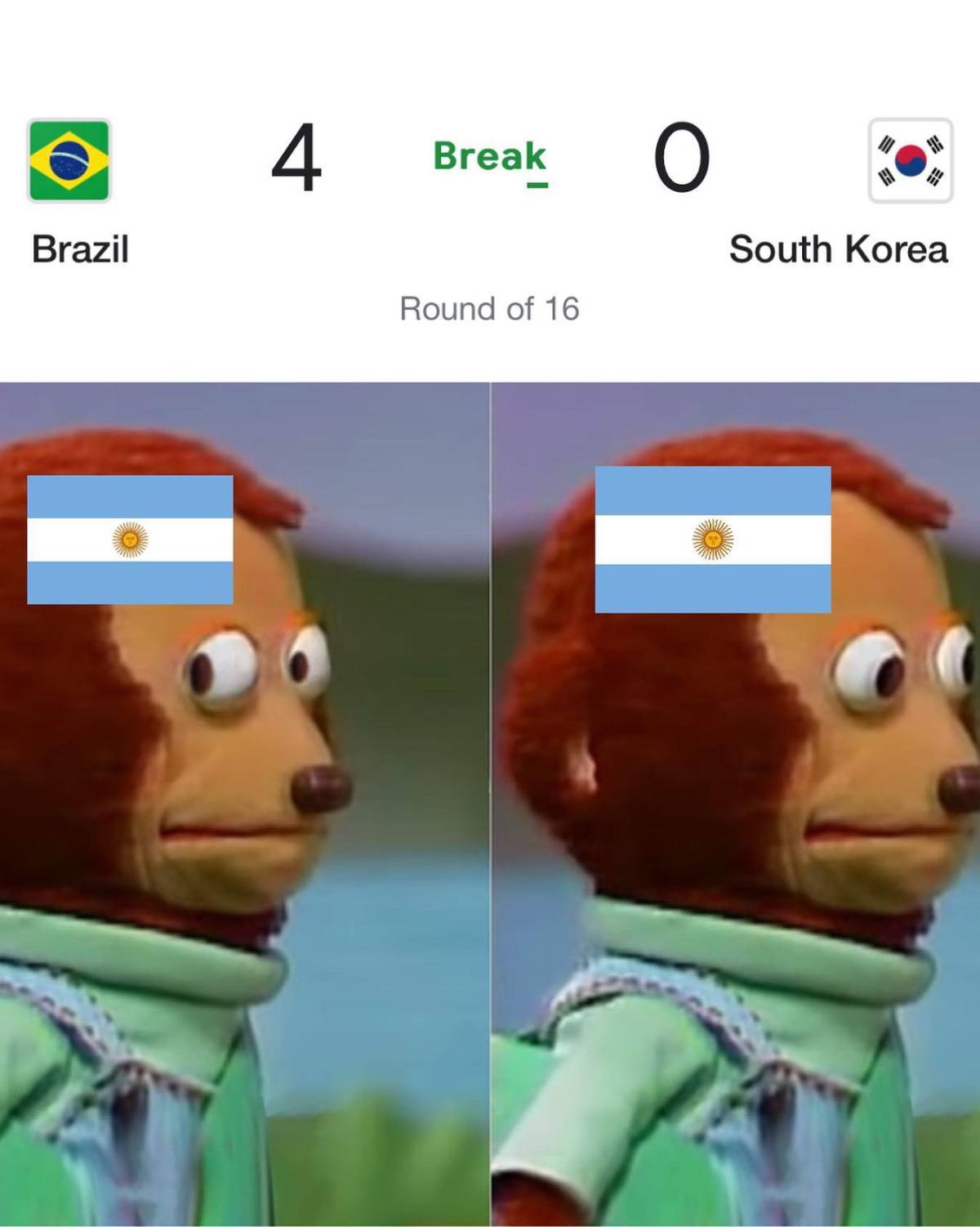 ¿Tiembla Argentina? Los jocosos memes que dejó la goleada de Brasil a Corea del Sur en el Mundial