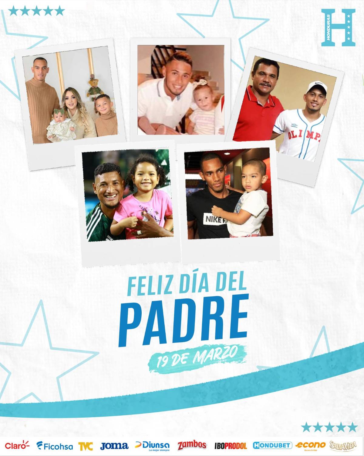 ¡Rodeados de cariño! Las dedicatorias que recibieron los futbolistas y ex figuras hondureñas en el día del padre