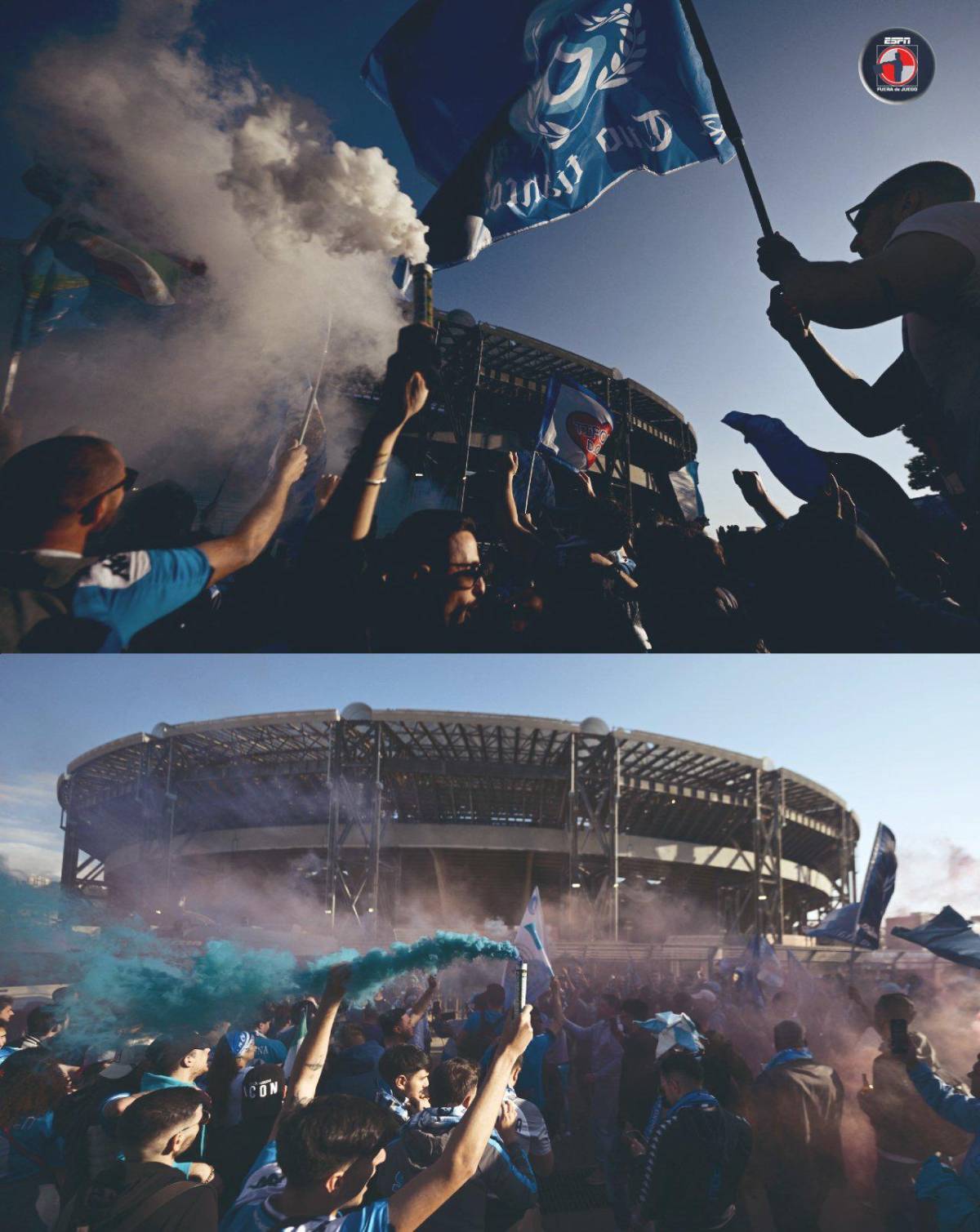 Brutal invasión y “Chucky” Lozano como Superman: la histórica celebración del título del Napoli en Italia