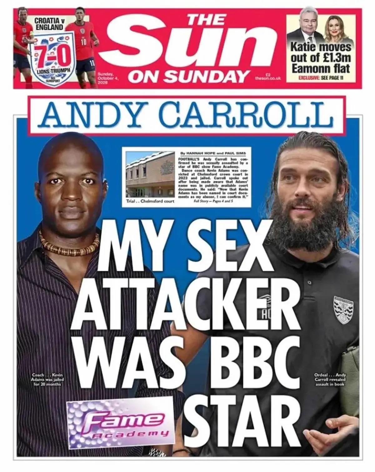 Andy Carroll da el nombre del famoso que lo abusó sexualmente: El trauma está
