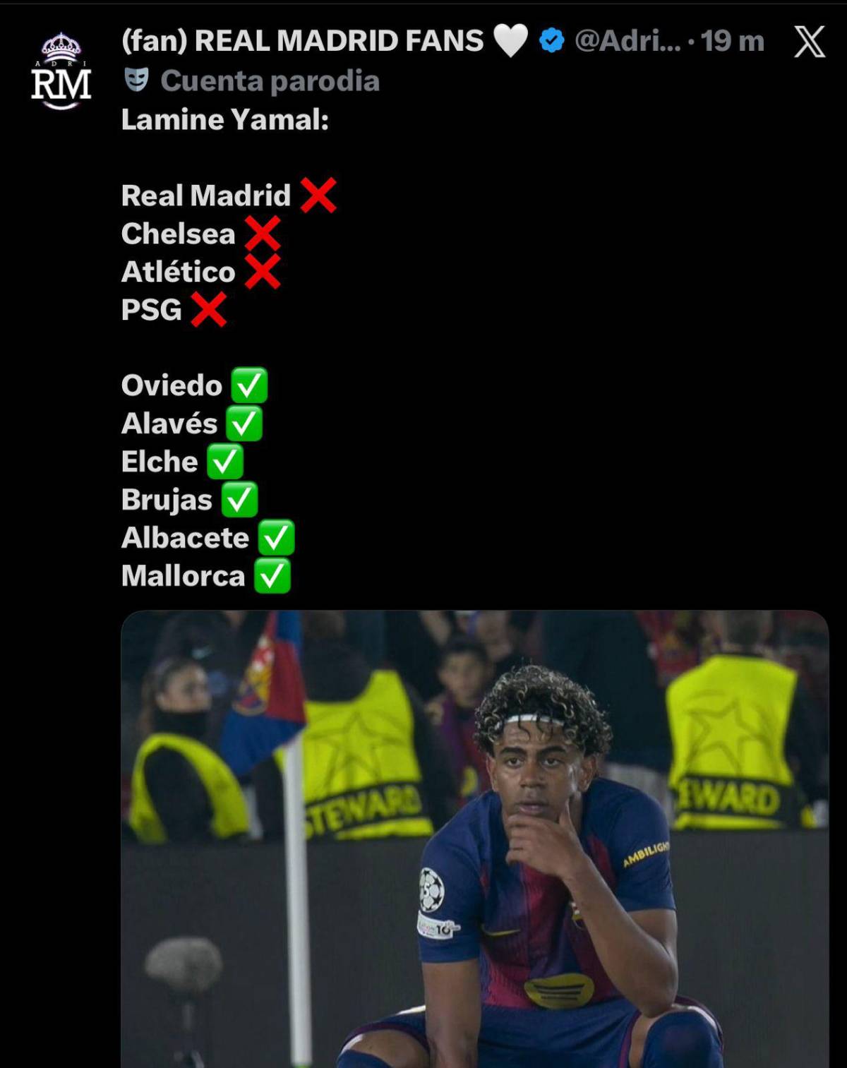 Los del Real Madrid se burlan y Yamal sufre: los mejores memes de la derrota del Barcelona ante Atlético en Champions