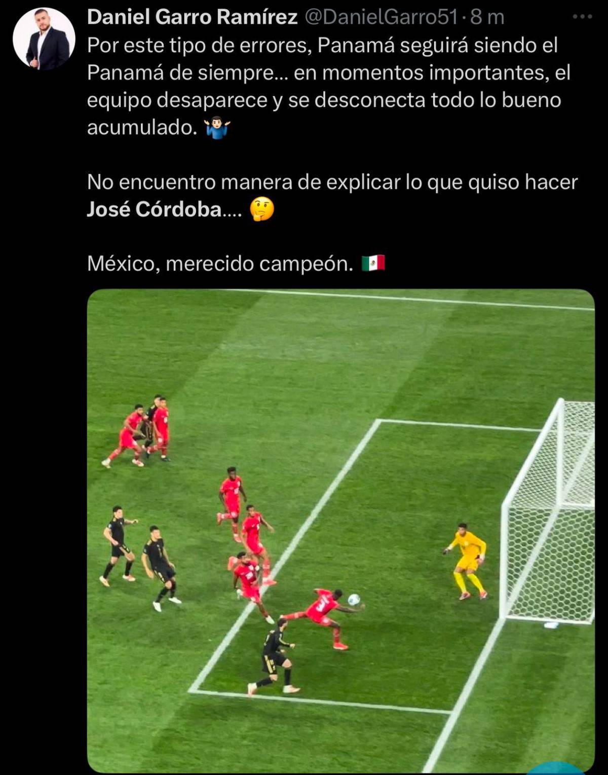 Que lo investiguen las apuestas matan al fútbol: así reaccionan en redes a la mano de Córdoba en la final Panamá-México