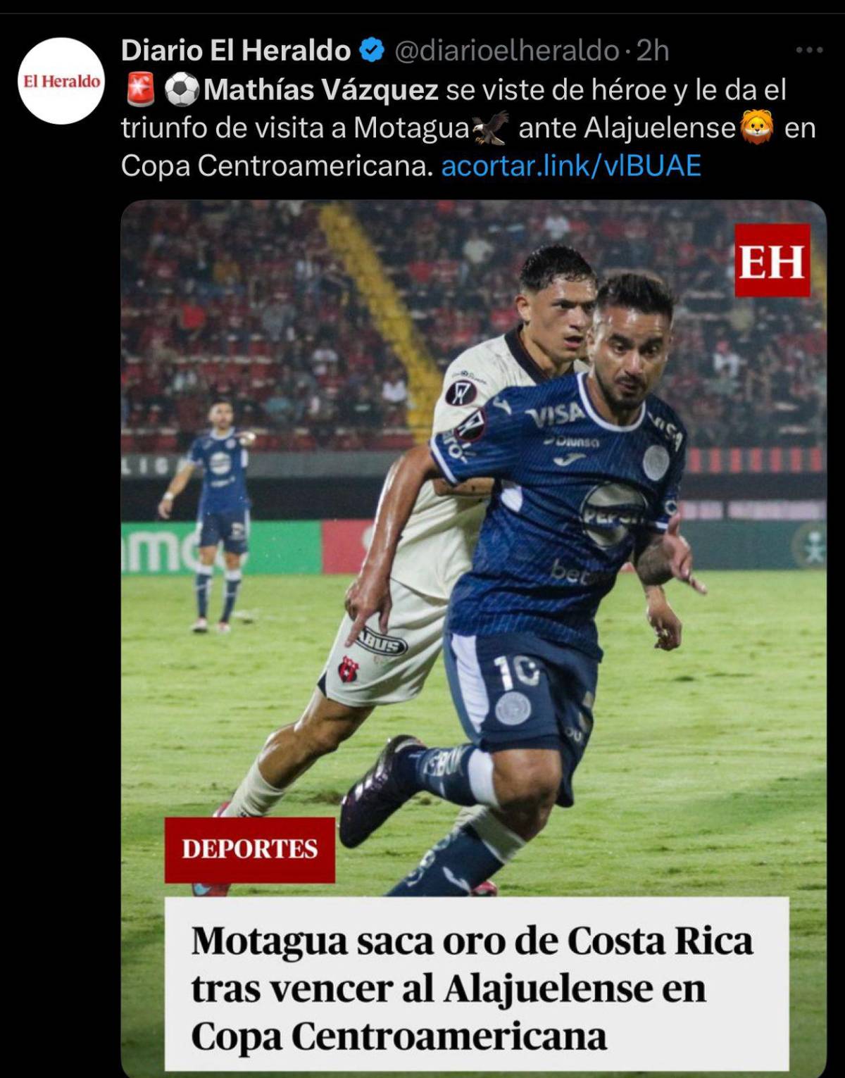 No jugaba porque era hijo del DT: la prensa se rinde ante Mathías Vázquez tras el triunfo de Motagua frenta Alajuelense