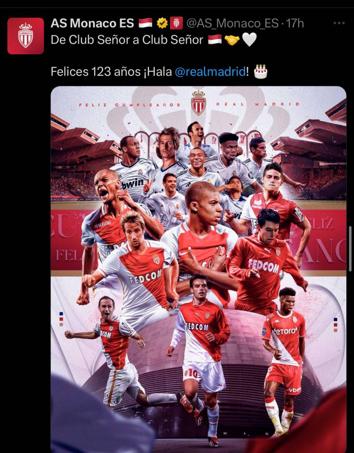 Mbappé ausente y Cristiano Ronaldo enamoró con su mensaje: las felicitaciones al Real Madrid por 123 aniversario