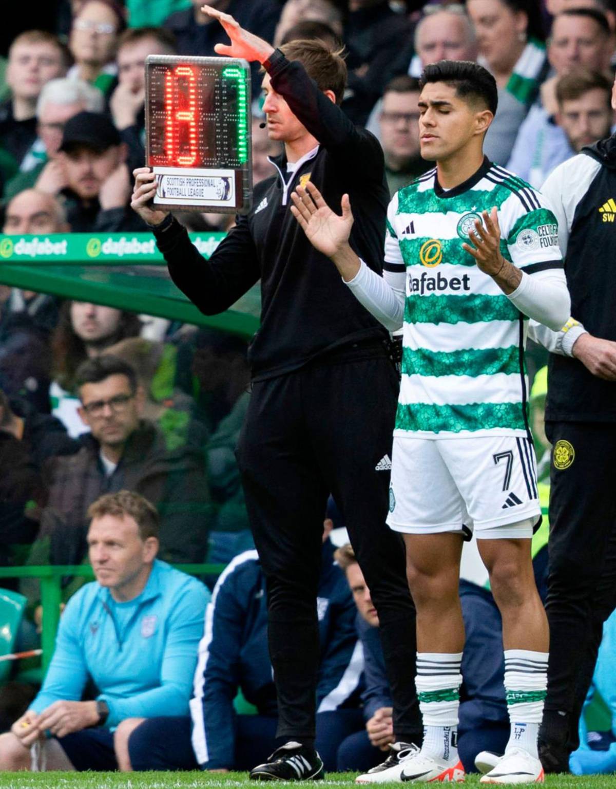 Así fue el debut del hondureño Luis Palma con el Celtic en la Liga de Escocia; con el dorsal “7” y el saludo de Brendan Rodgers