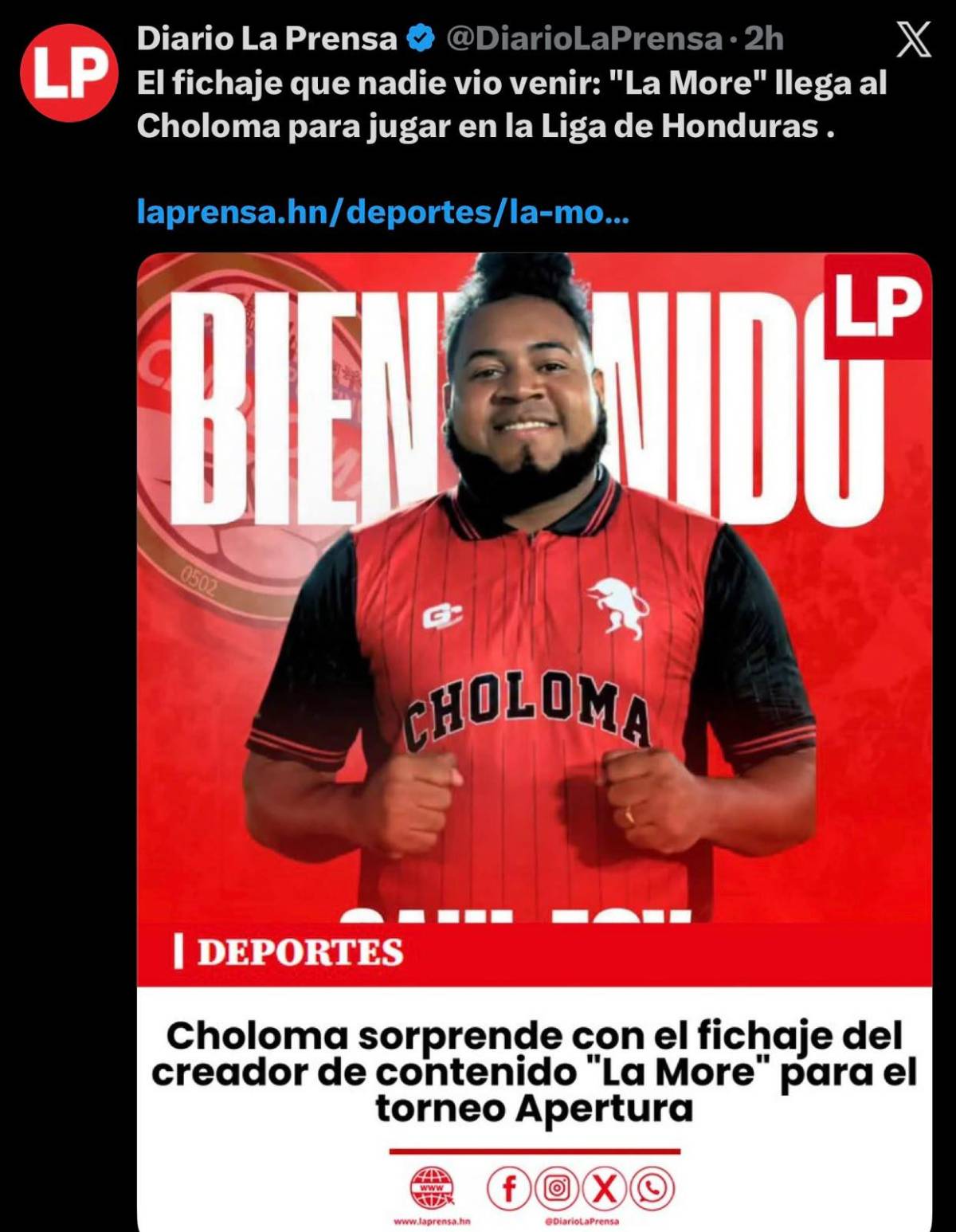Payasadas: las duras reacciones contra el fichaje de 'La More' al Choloma