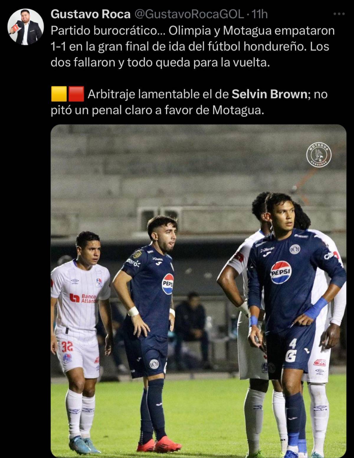 “Arbitraje lamentable”, “quiso ser protagonista”: la reacción de la prensa tras los errores de Selvin Brown en el Motagua-Olimpia