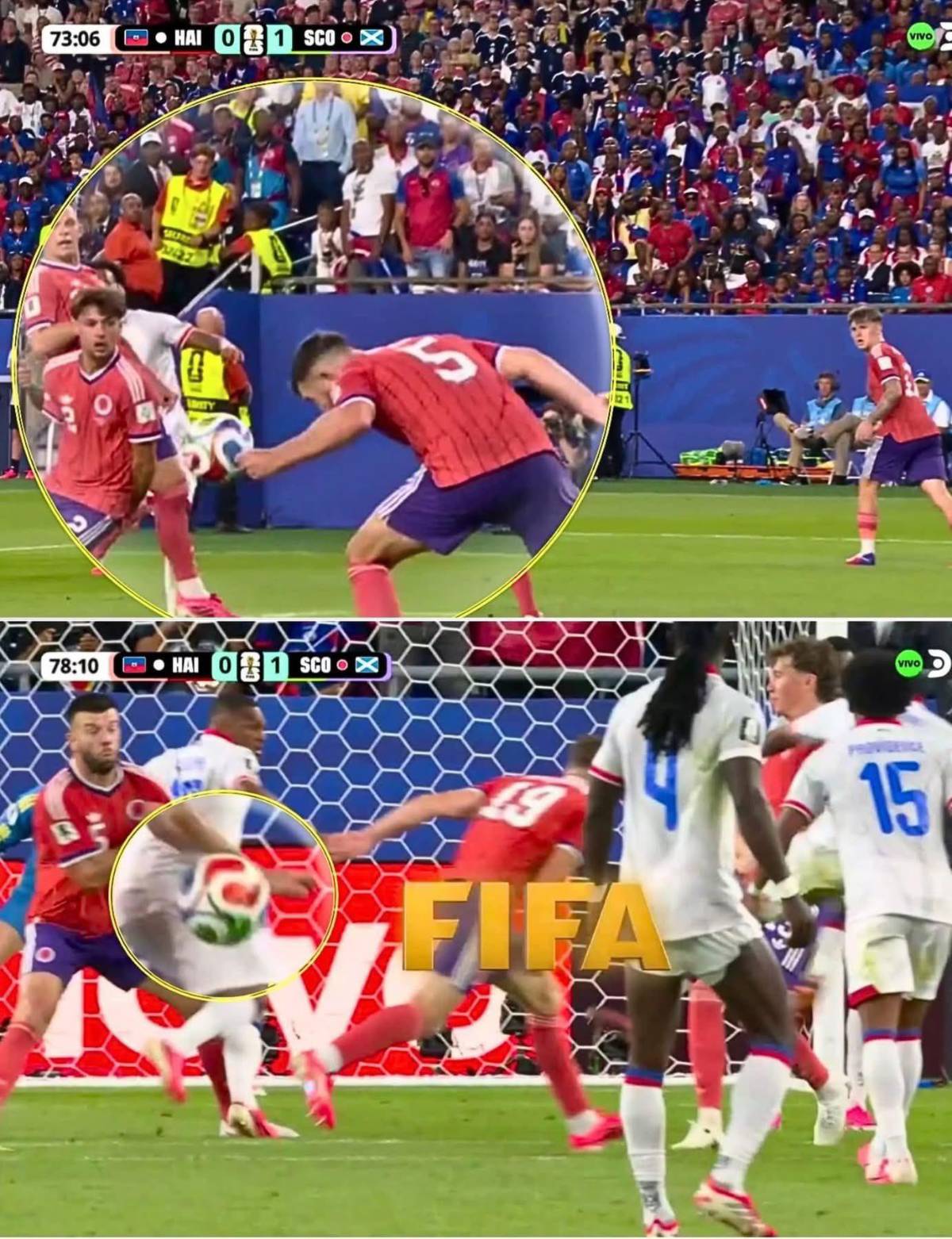 Escándalo en el Mundial: los penales y la roja que reclamó Haití ante Escocia