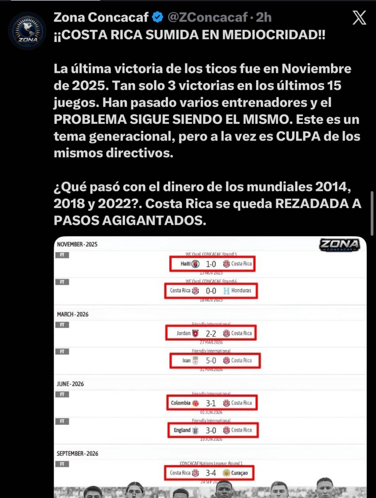 Chepebomba se burla: así reaccionó la prensa tras triunfo de Curazao a Costa Rica