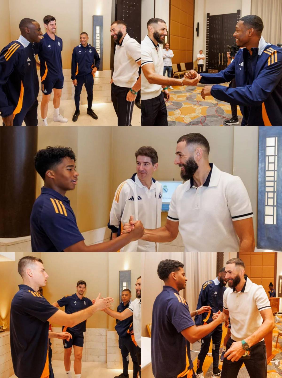 Este mensaje dejó sobre Mbappé: Benzema visitó al Real Madrid para animar su pase a la final de la Supercopa de España