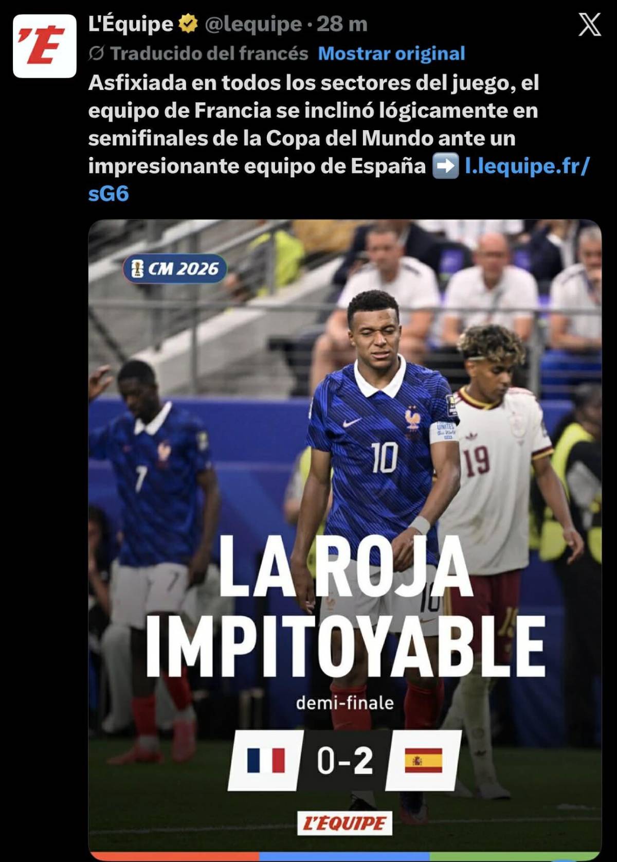 Soria se burla de Mbappé y prensa de España de toda Francia: Meneo histórico