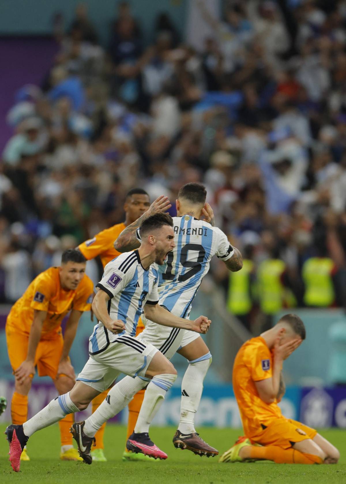 El llanto desenfrenado de Wout Weghorst, Van Dijk y Dumfries despedazados; la burla de Otamendi a Países Bajos