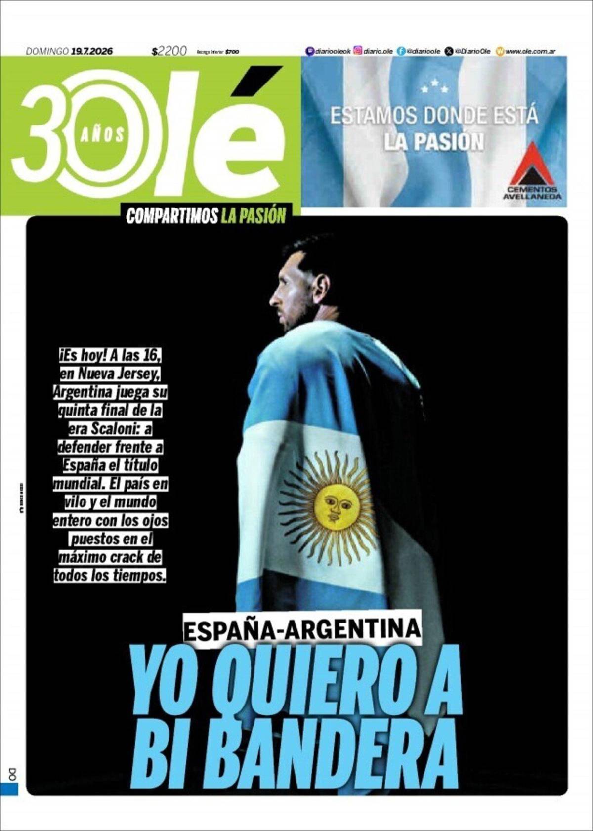 No tiene equipo; el último baile de Messi: prensa previo a la final del Mundial