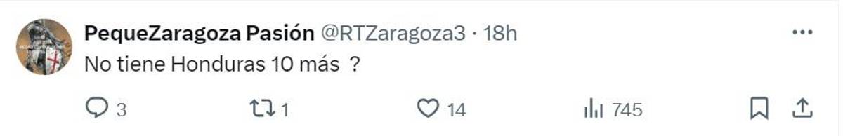 “Vaya crack, hágase la opción de compra”, afición de Zaragoza destacó a Kervin Arriaga al ser nombrado MVP del juego contra Málaga