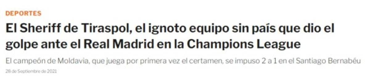 ''Tiroteados por el Sheriff'': la prensa mundial reacciona tras la dura derrota del Real Madrid en Champions